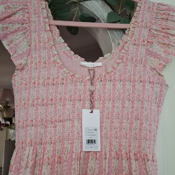LoveShackFancy Chessie Heirloom  Fragrance Strawberry Macaroon Maxi Dress NWT - Picture 4 of 16